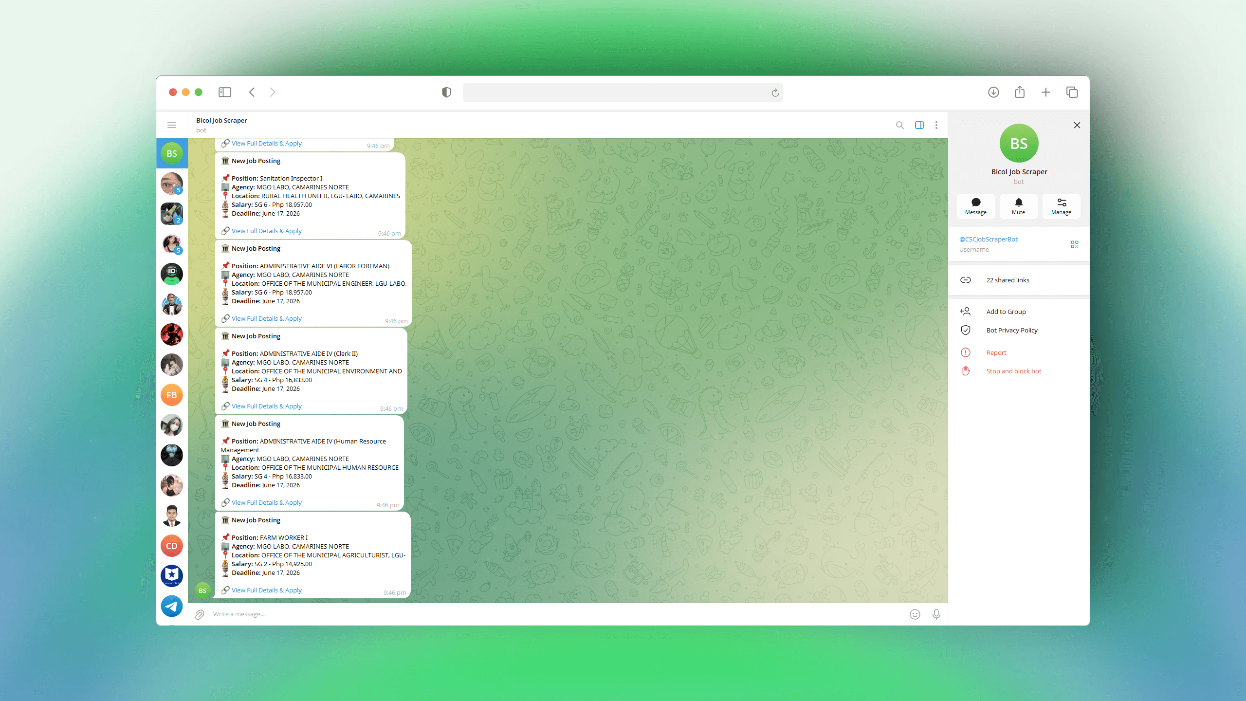 CSC BICOL JOB SCRAPER & API AUTOMATION screenshot 1